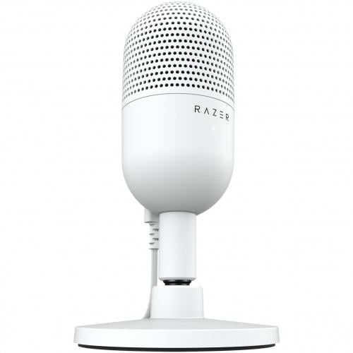 Microfon Razer Seiren V3 Chroma RGB USB, frecventa raspuns 20 Hz - 20000 Hz, sensibilitate 110 dB (THD > 1% at 1 kHz), alb