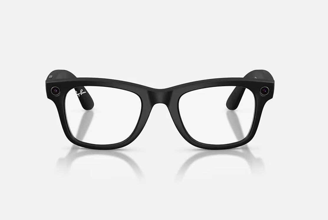 Ray-Ban Meta Wayfarer Gen 2 AI Glasses Matte Black/Clear (Large)
