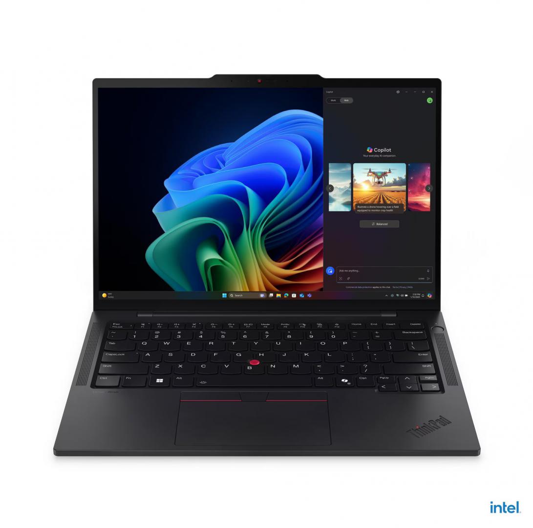 Laptop Business Lenovo ThinkPad T14 Gen 6, cu procesor Intel Core Ultra 7 255U, 14'' IPS WUXGA, 64 GB DDR5, 1 TB SSD, Intel Graphics, Windows 11 Pro, 3 ani Garantie
