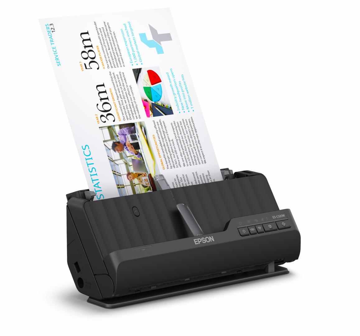 Scanner Epson ES-C320W, A4, Automat, Sheetfed, USB + WLAN