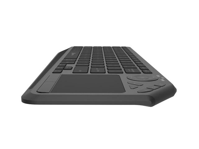 Tastatura wireless Natec TURBOT 2, material taste ABS, numar taste 90, mecanism taste X-Scissors, toucpad pentru smart TV inclus, negru