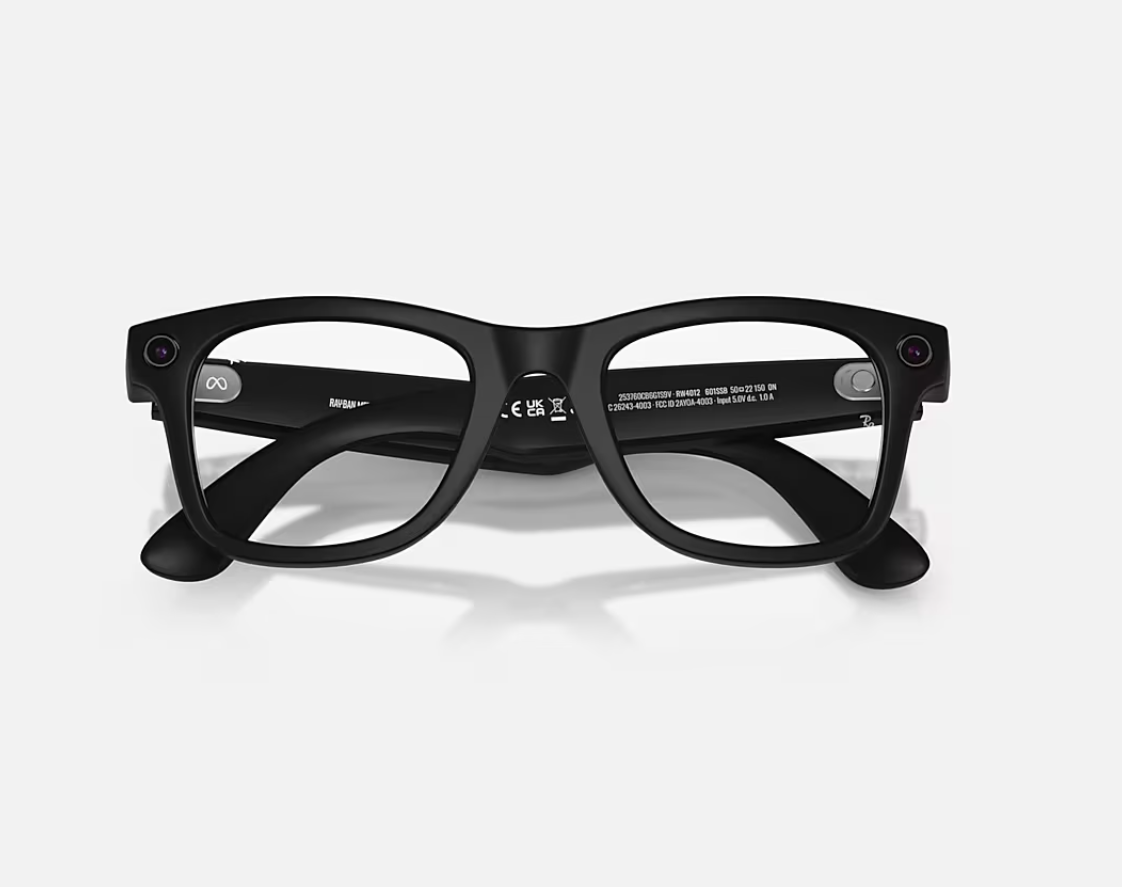 ORW4012 META WAYFARER High Bridge Fit - Matte Black - Clear Gen 2