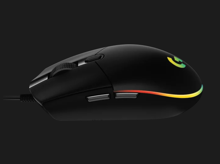 Logitech mouse cu fir G102 RGB, 6 butoane, 8000 dpi, senzor optic, USB, negru