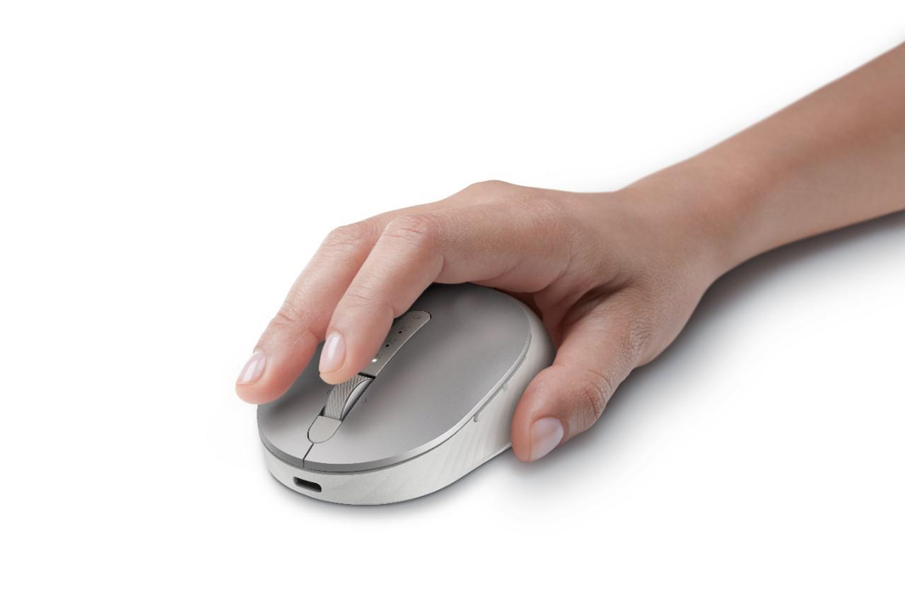 Mouse Dell Premier, Rechargeable Wireless, argintiu