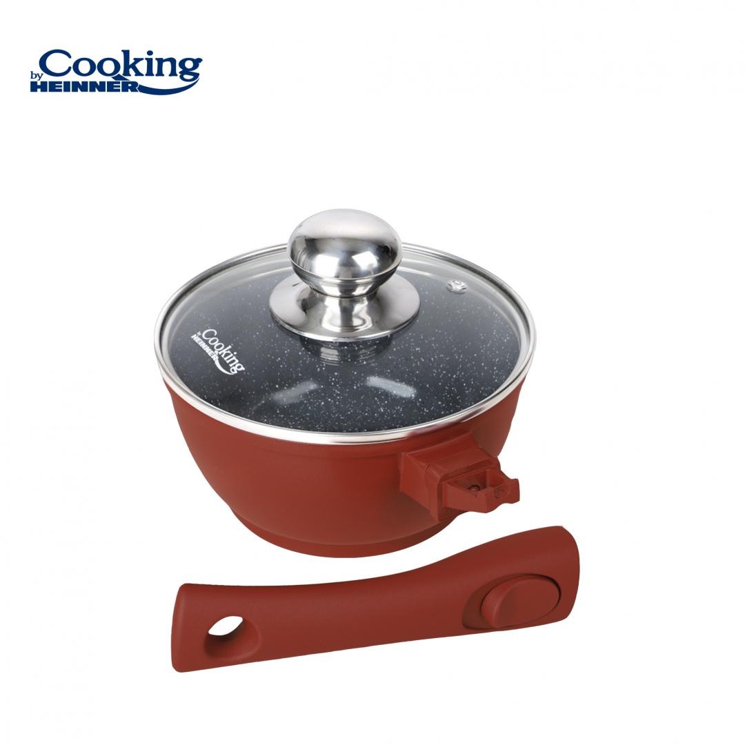 CASEROLA ALUMINIU+CAPAC 16x8CM, 1.3 L, CALABRIA, COOKING BY HEINNER
