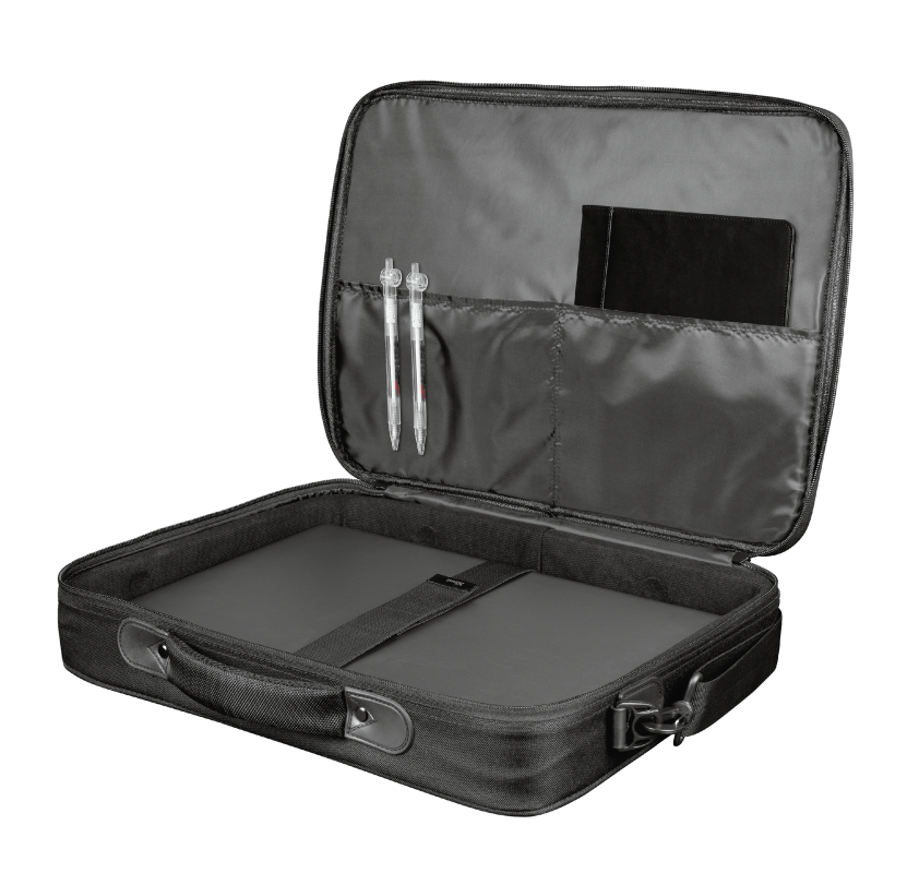 Geanta laptop Trust Atlanta, Negru, 2 ani Garantie