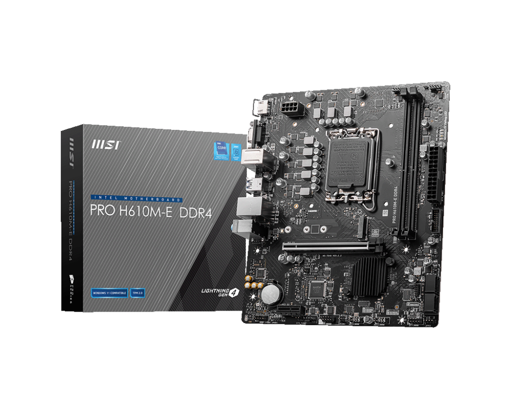 Placa de baza MSI PRO H610M-E DDR4, Socket 1700, DDR4, Micro-ATX