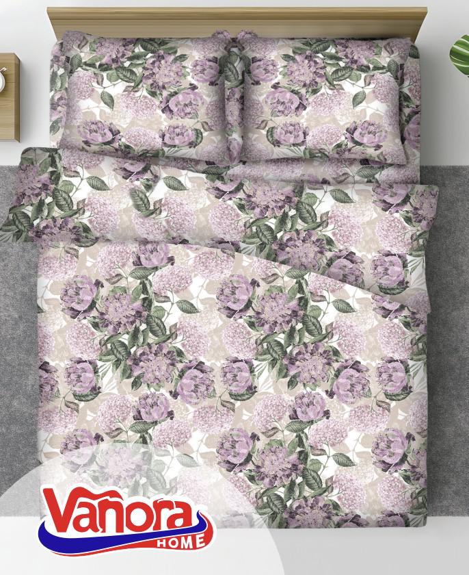 Set de pat king size bumbac,92 gsm,Peony