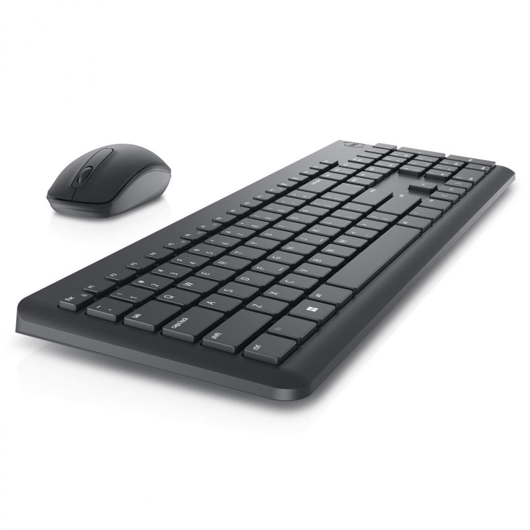 Kit Wireless tastatura si mouse Dell KM3322W, taste numerice, Negru