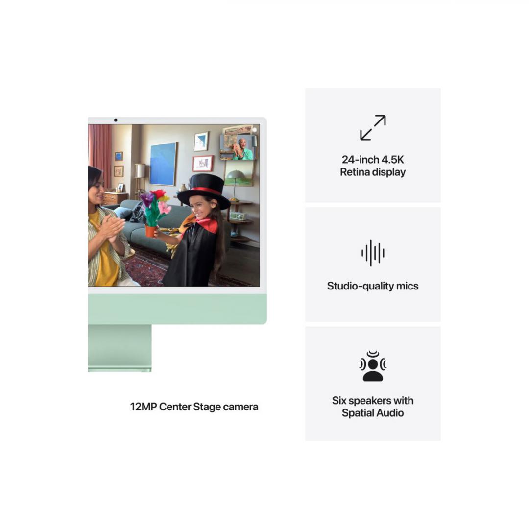 Apple iMAC 24" Retina 4.5k/ Apple M4 (CPU 10-core, GPU 10-core, Neural Engine 16-core)/24GB/512GB - Green - INT KB (2024)