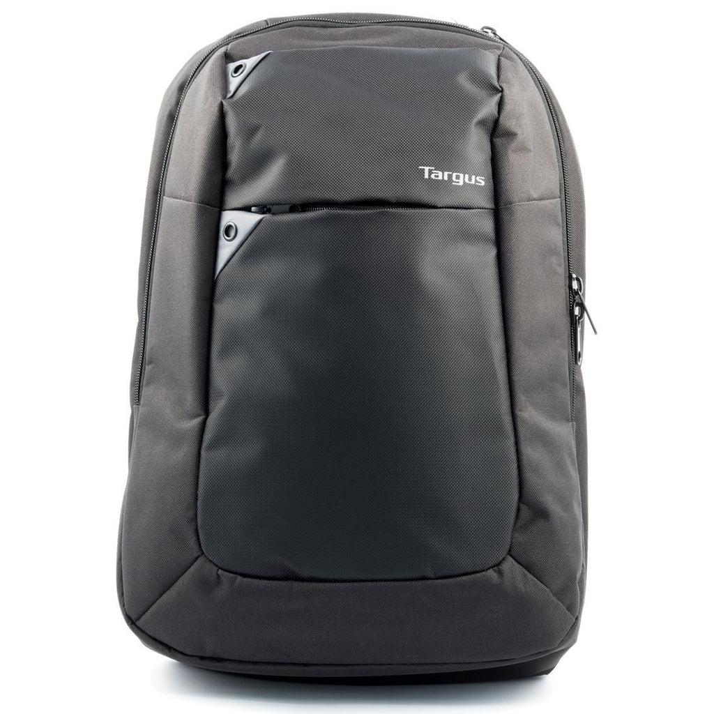 Rucsac laptop Targus Intellect, pentru laptopuri de 15.6", capacitate 16 litri, material poliester, dimensiuni: 30.5 x 11 x 42.5 cm, greutate 0.47 kg, negru/gri