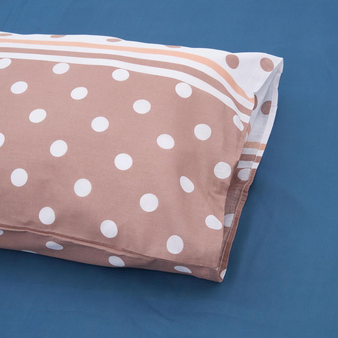 Lenjerie dubla 100% bumbac 4 piese, Polka