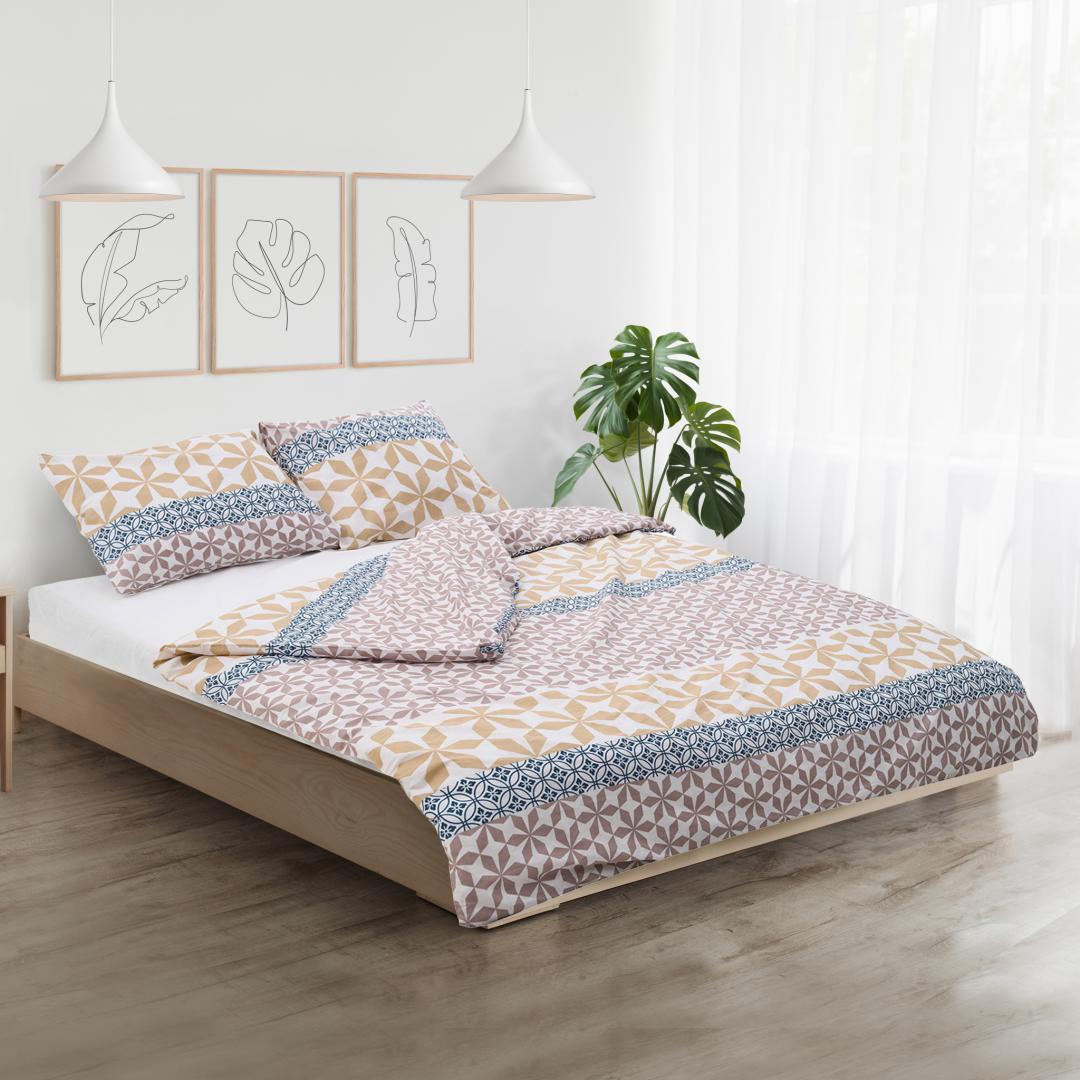 Lenjerie dubla 100% bumbac,4 piese, Milo