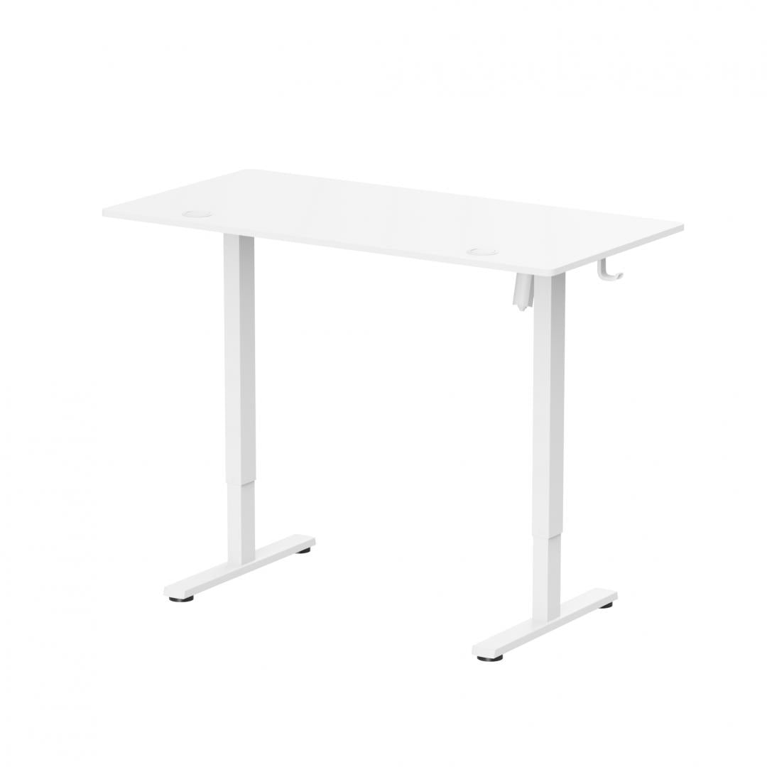 Birou Ascend cu reglare inaltime electric, alb, 1200x600x730~1180 mm, Capacitate de greutate: 40 kg, Interval de înălțime: 730~1180mm, Număr de motoare: 1, Viteză maximă: 15 mm/s, Panou de control Digital, 3 memorii