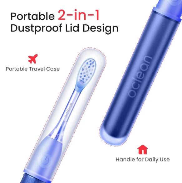 Periuta de dinti sonica Oclean Ease, Functii: smart timer 2 min, 2 moduri de utilizare, 45 dB, IPX7 waterproof, durata baterie pana la 120 zile, protectie impotriva prafului, perfecta pentru calatorii, culoare: portocaliu