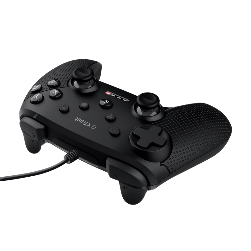 Controller cu fir Trust GXT 541 Muta, material ABS, lungime cablu 300cm, 15 butoane, compatibil cu pc, consola gaming, laptop, negru