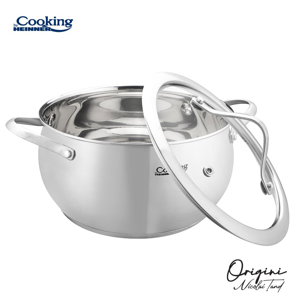 SEMIOALA INOX+CAPAC 18X10 CM, 2.5L, NICOLAI TAND, ORIGINI, COOKING BY HEINNER