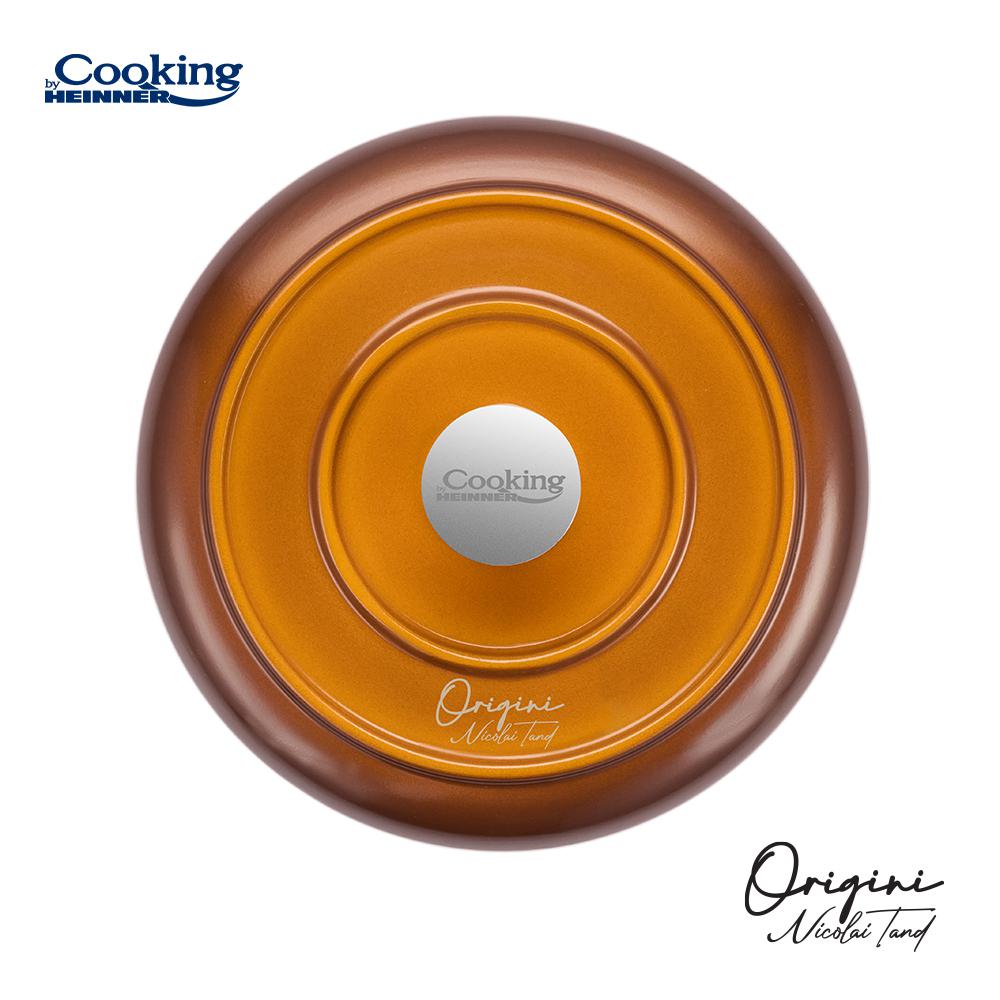 CASEROLA ALUMINIU TURNAT + CAPAC 18x8.5 CM, 1.8 L, NICOLAI TAND, ORIGINI, COOKING BY HEINNER