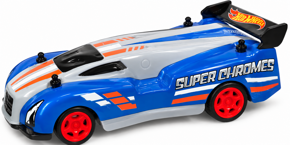 MASINUTA CU TELECOMANDA HOTWEELS,1:28,RACE TEAM,ALBASTRA