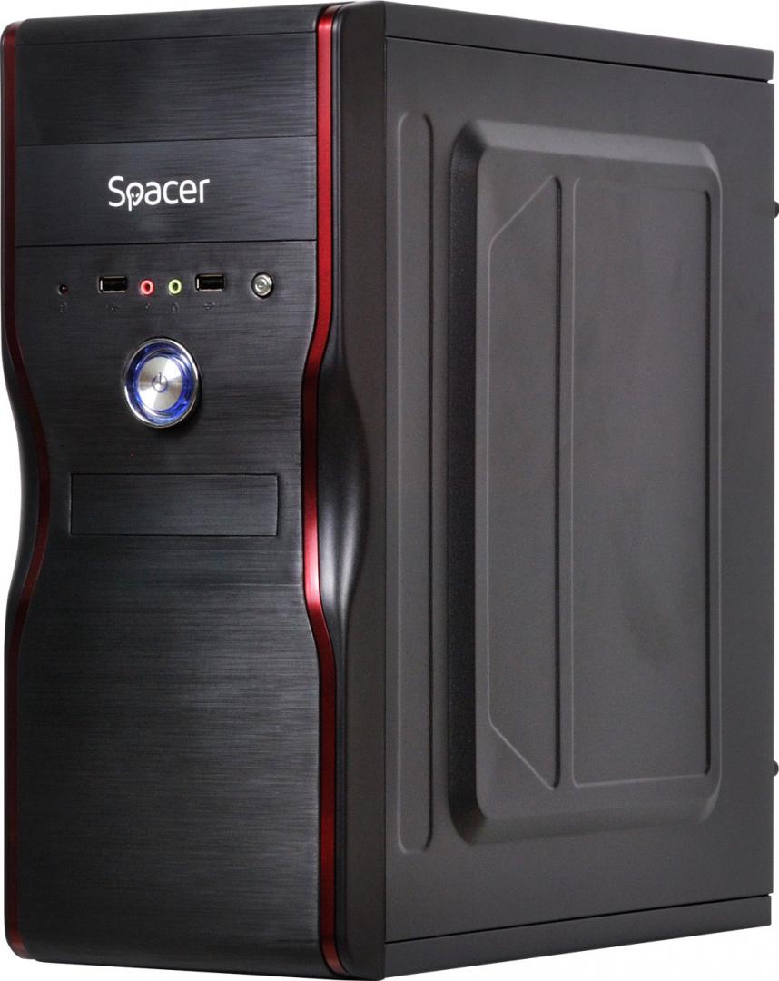 Carcasa Spacer New Mercury, ATX, MidTower NEGRU