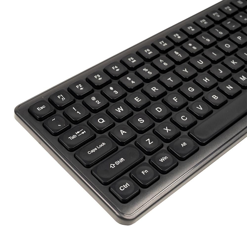Tastatura Spacer cu fir USB, 104 taste, silentioasa, low profile fingertip keycap design, negru