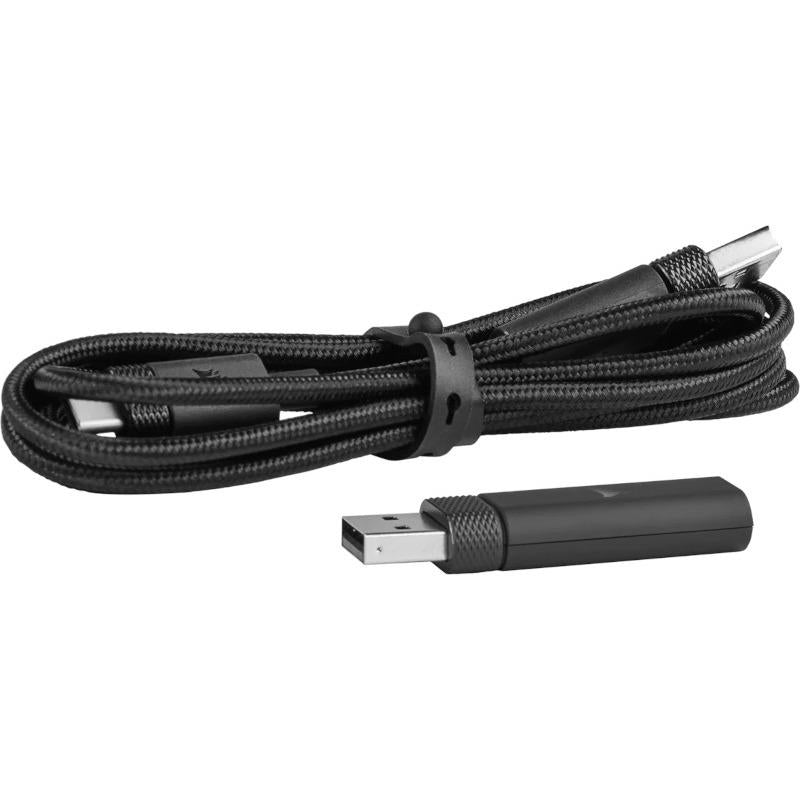 Casti cu microfon Corsair HS80 WIRELESS Surround 7.1, Multi-platform Gaming, 20Hz-40KHz, 32ohm, 116db, driver 50mm, autonomie baterie de pana la 20 de ore, negru