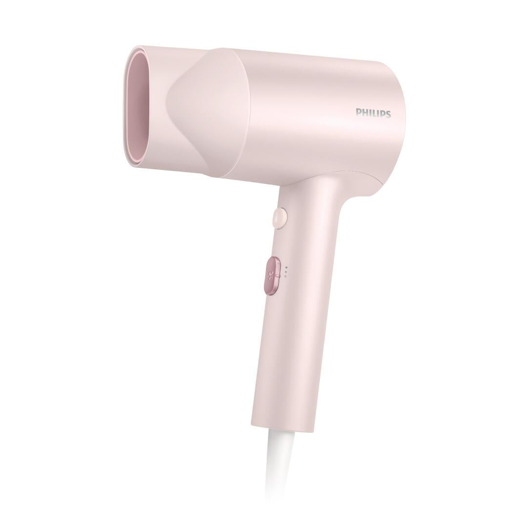 Uscator de par PHILIPS BHD321/50, 1600W, Ingrijire cu ioni, 2 setari de viteza, 2 setari de temperatura, Cap de coafare, Roz, L x A x I (mm) 85x113x295