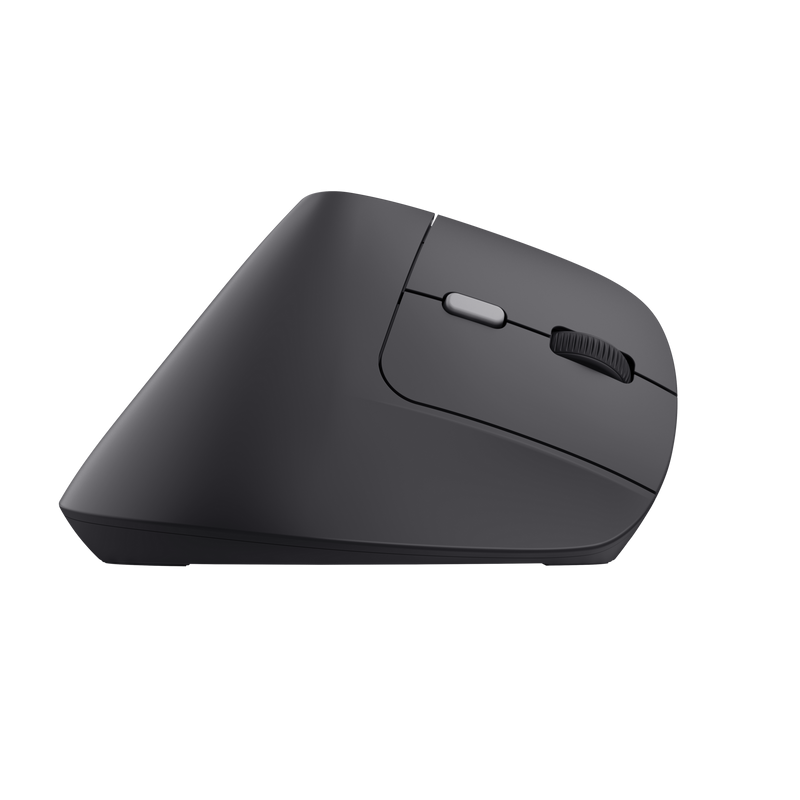 Mouse ergonomic fara fir Trust Bayo II, rezolutie maxima 2400 DPI, 6 butoane, interfata USB-C, 2.4GHz, negru