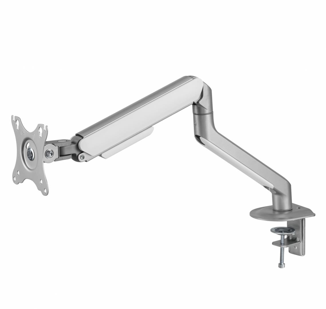 Suport monitor Serioux MM63-C012, compatibilitate dimensiune ecran 17"-32", greutate maximă suportata: (per ecran): 2~9kg, VESA: 75x75, 100x100, inclinare: +55°~-55°, pivotare: +90°~-90°, rotația ecranului: + 180°~-180°, instalare: clemă, grommet