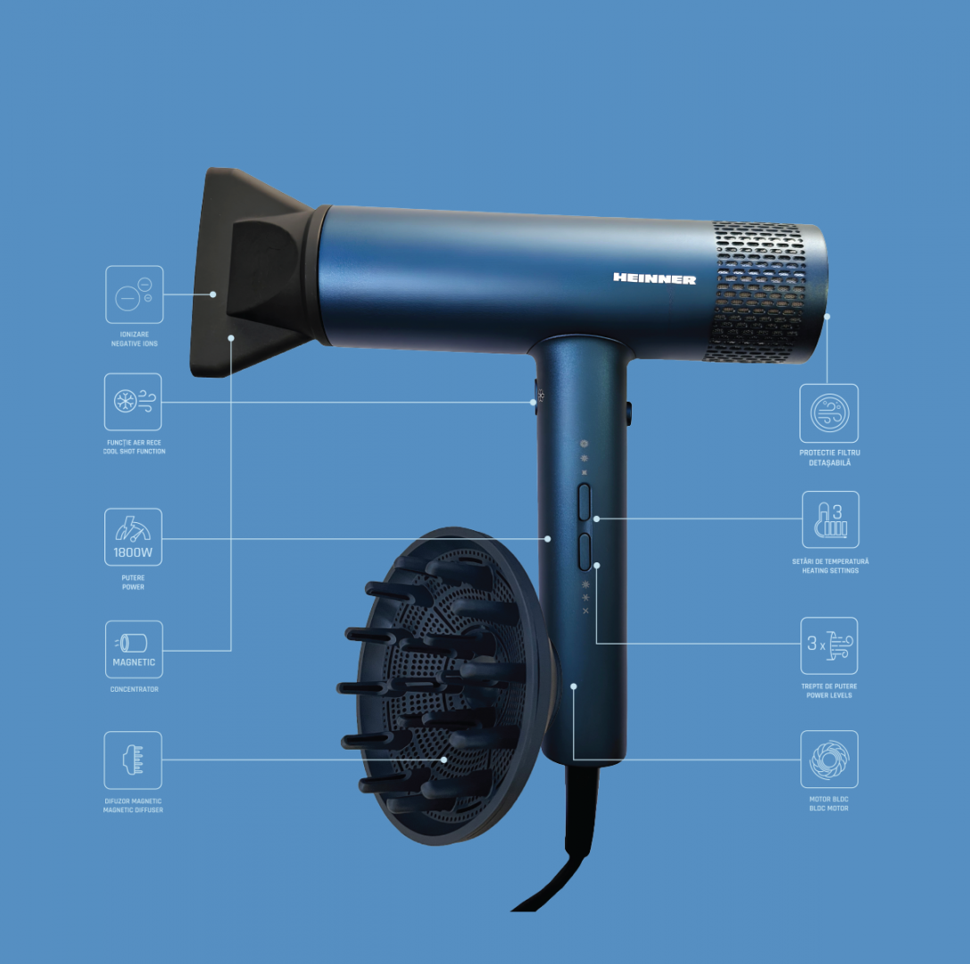 USCATOR DE PAR PROFESIONAL HEINNER HHD-Y18BLDC-BL