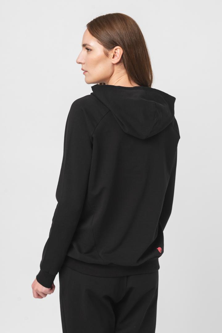 HANORAC COTON DANTELA FEMEI BLACK-L
