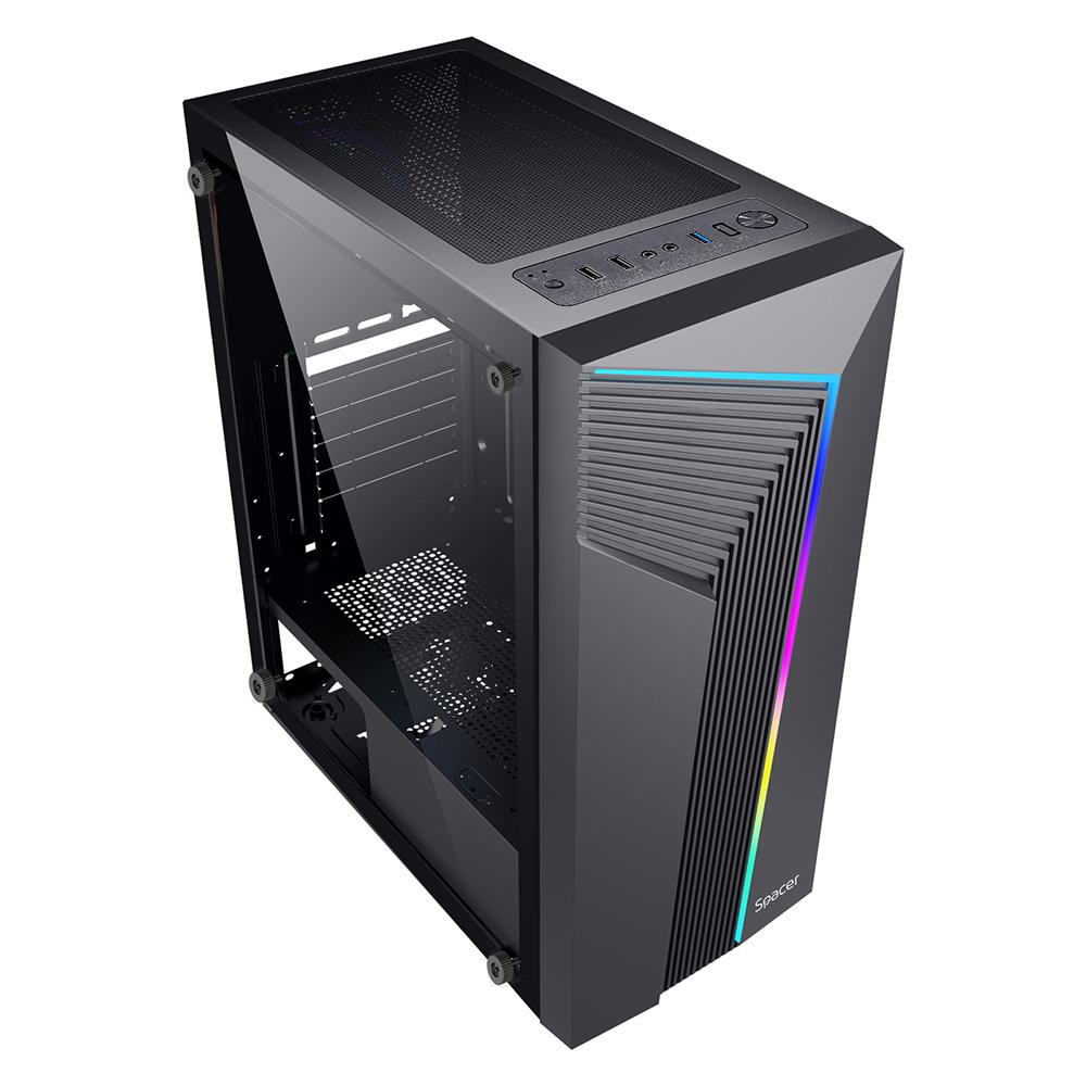 Carcasa SPACER WARRIOR Mid Tower NEGRU
