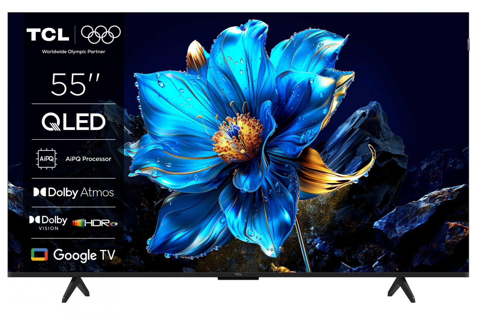 Televizor TCL QLED 55P7K, 139 cm, Smart Google TV, 4K, Clasa F