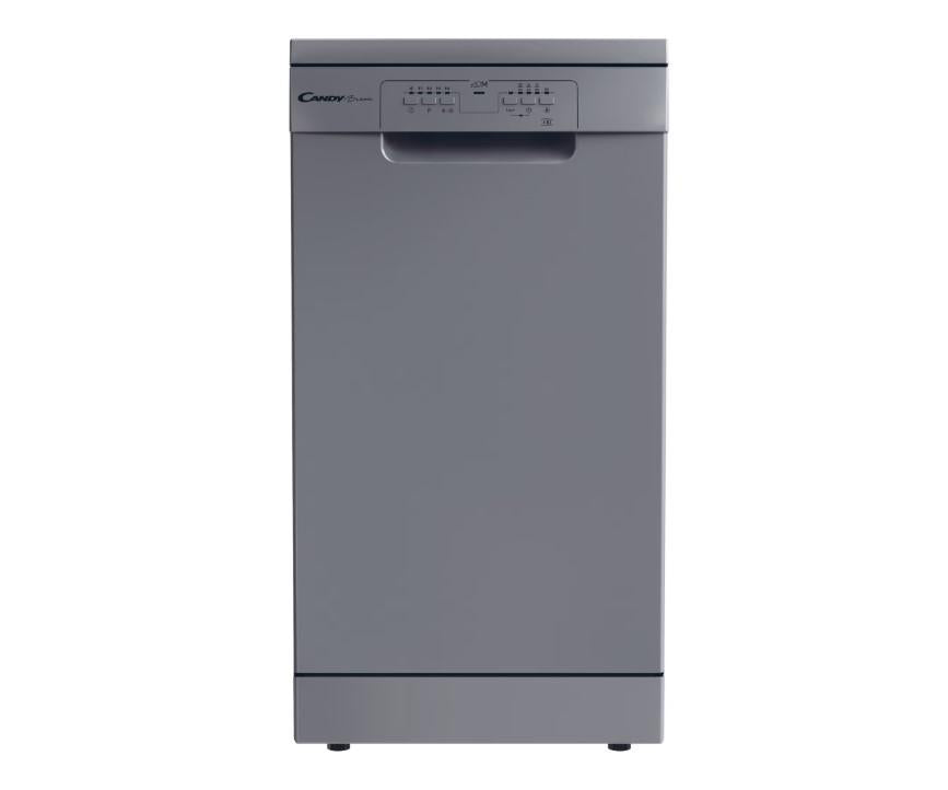 Masina de spalat vase independenta CANDY CDPH 2L1049S, 10 seturi, 5 programe, 45 cm, Clasa E, Argintiu