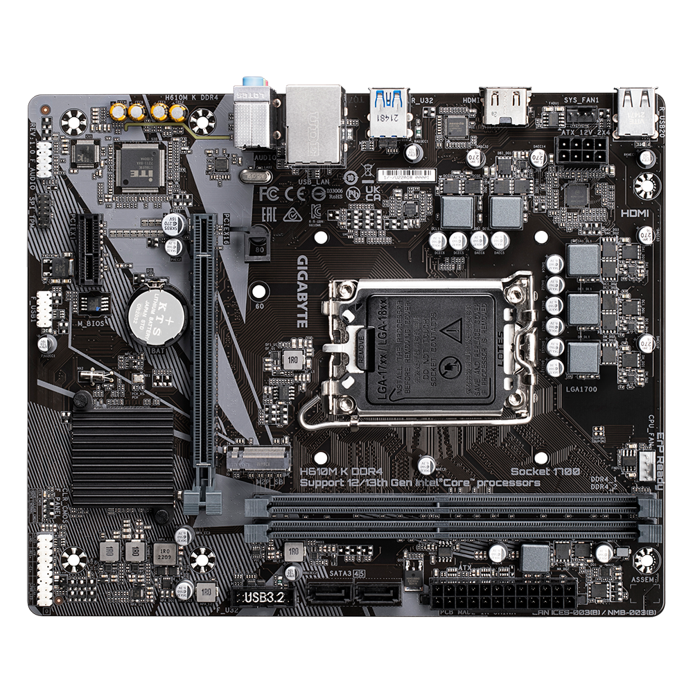 Placa de baza Gigabyte H610M K LGA 1700