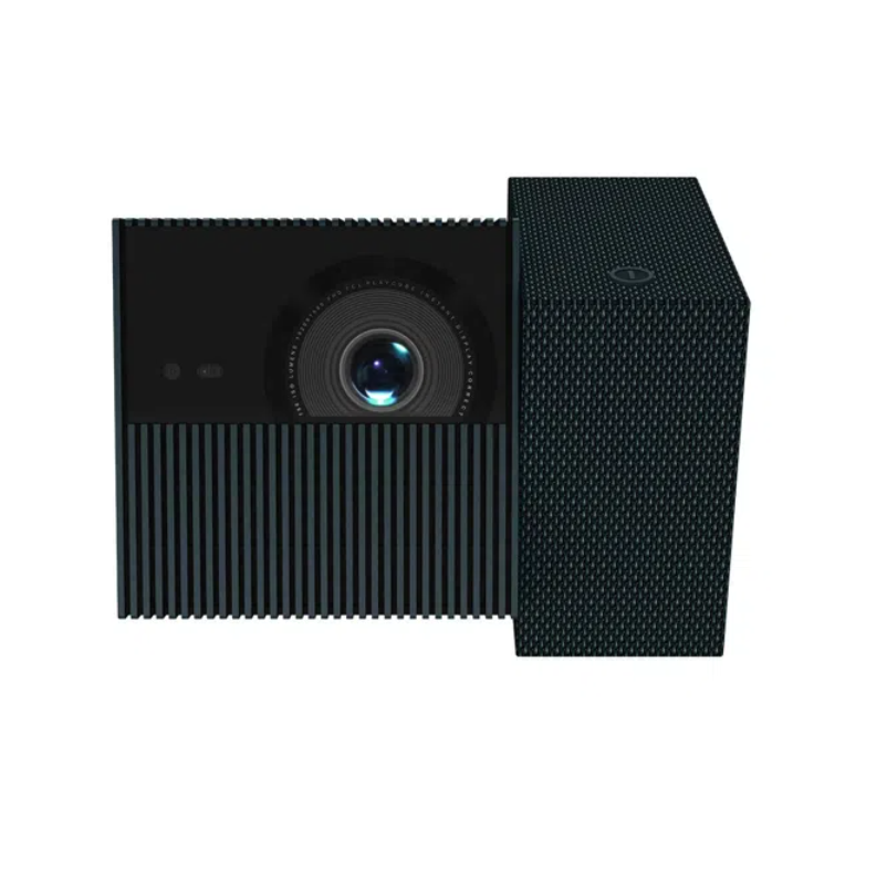 Videoproiector Portabil SMART TCL PlayCube, 1080p Full HD, Google TV. 750 Lumeni, Real-time focus, WiFi, Bluetooth, 5W Dolby Audio, baterie 66Wh