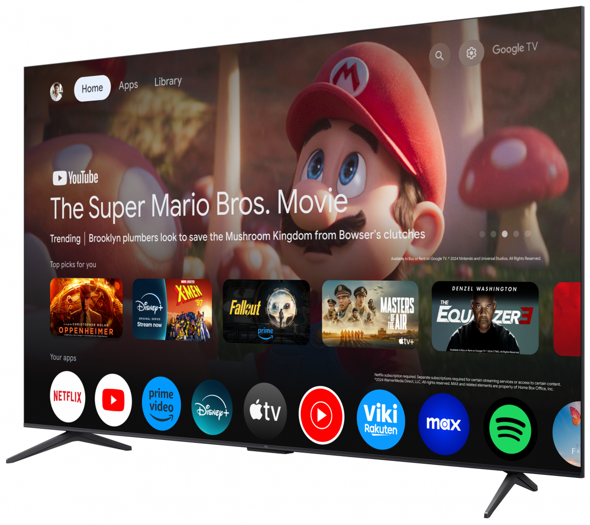 Televizor TCL QD-MiniLED 85C61K, 215 cm, Smart Google TV, 4K Ultra HD, 144Hz, Onkyo