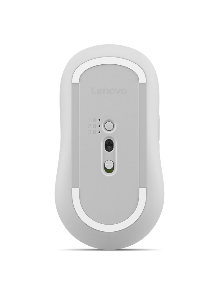 Mouse silentios Bluetooth Lenovo Yoga; pana la 4000DPI; tip: full size ambidextru; senzor: IR optic; numar de butoane: 6 (programabile); conectivitate: Bluetooth 5.3, se poate conecta la 3 dispozitive; greutate: 88g; compatibil cu Windows 10, Windows 11; include 1 x baterie de tip AA; culoare: alb
