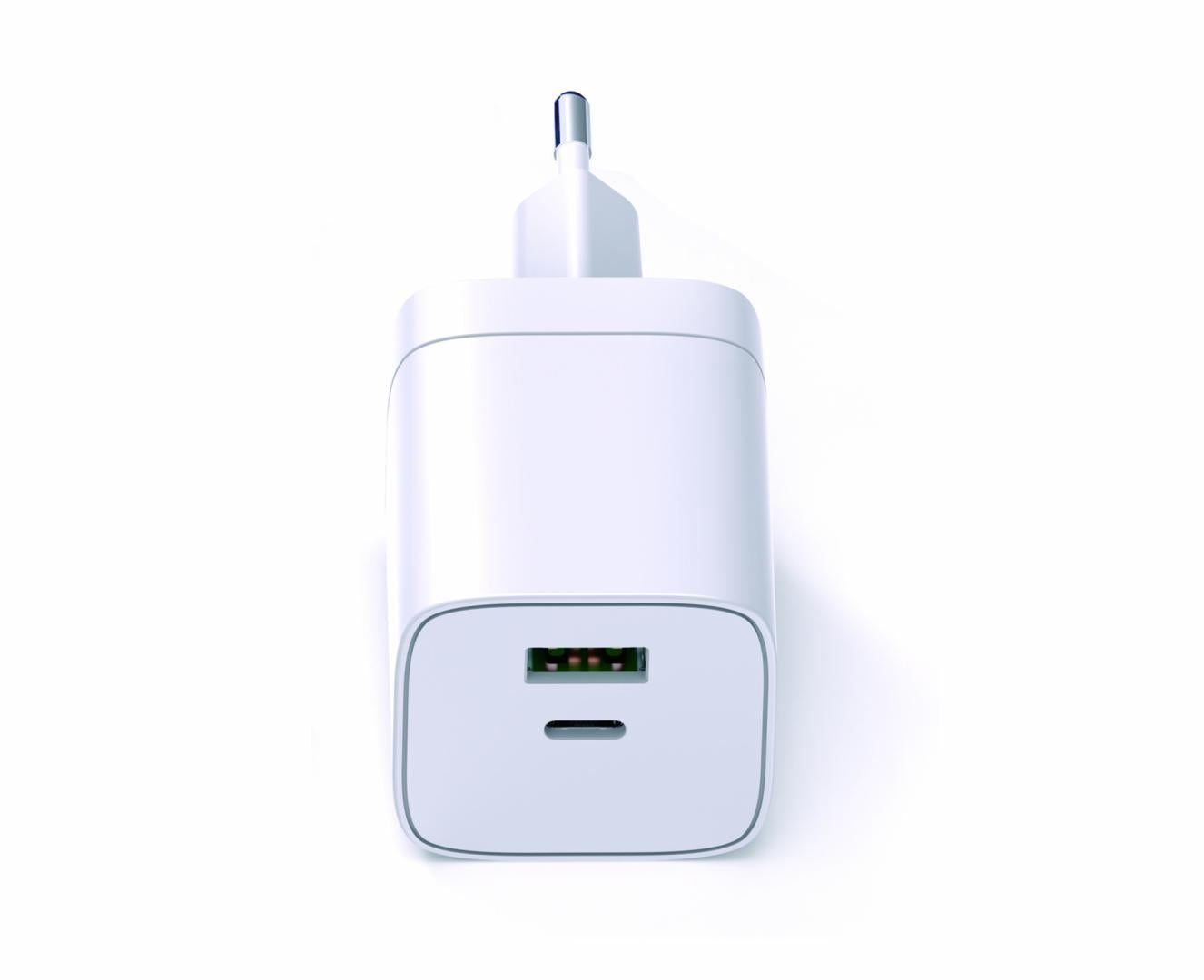 Incarcator USB Ieșire USB-C: USB-C: 5V/3A, 9V/3A, 12V/3A, 15V/3A, 20V/2,25A (45W) PPS: 3,3-11V/4,05A (45W) USB-A: 5V/3A, 9V/2A, 12V/1,5A (18W) USB-C+USB-A: 30W+12W=42W max. Tensiune de intrare: 100-240VAC, 50/60Hz Protecție la supratensiune și