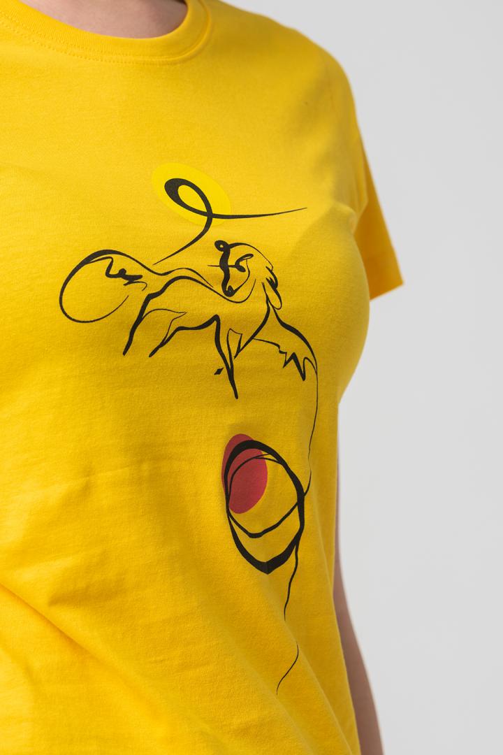 TSHIRT CASUAL F CAL PEGAS YELLOW-M