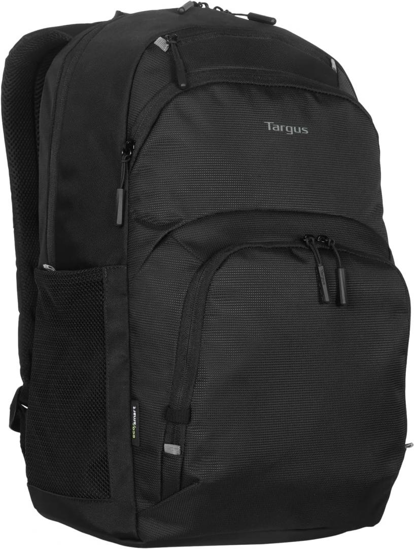 Rucsac laptop Targus Classic EcoSmart®, pentru laptopuri de 15.6", capacitate 20 litri, material poliester, dimensiuni: 31 x 17.5 x 47 cm, dimensiune compartiment laptop: 38.7 x 2.5 x 26.5 cm, greutate 0.88 kg, negru