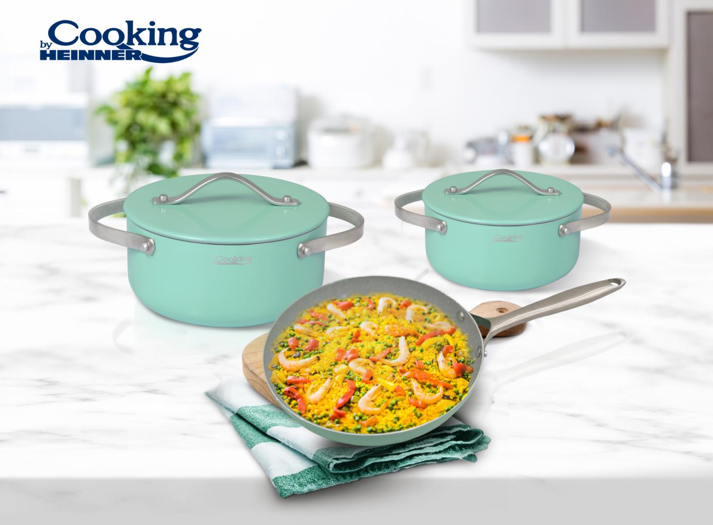 SET GATIT 5 PIESE ALUMINIU PRESAT, CRETA, COOKING BY HEINNER