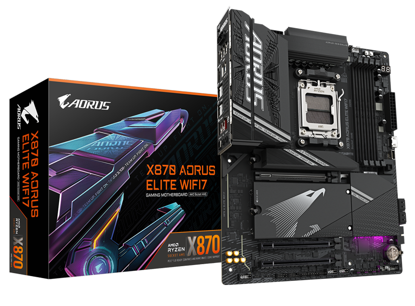 Placa de baza Gigabyte X870 AORUS ELITE WIFI7, Socket AM5, DDR5, ATX