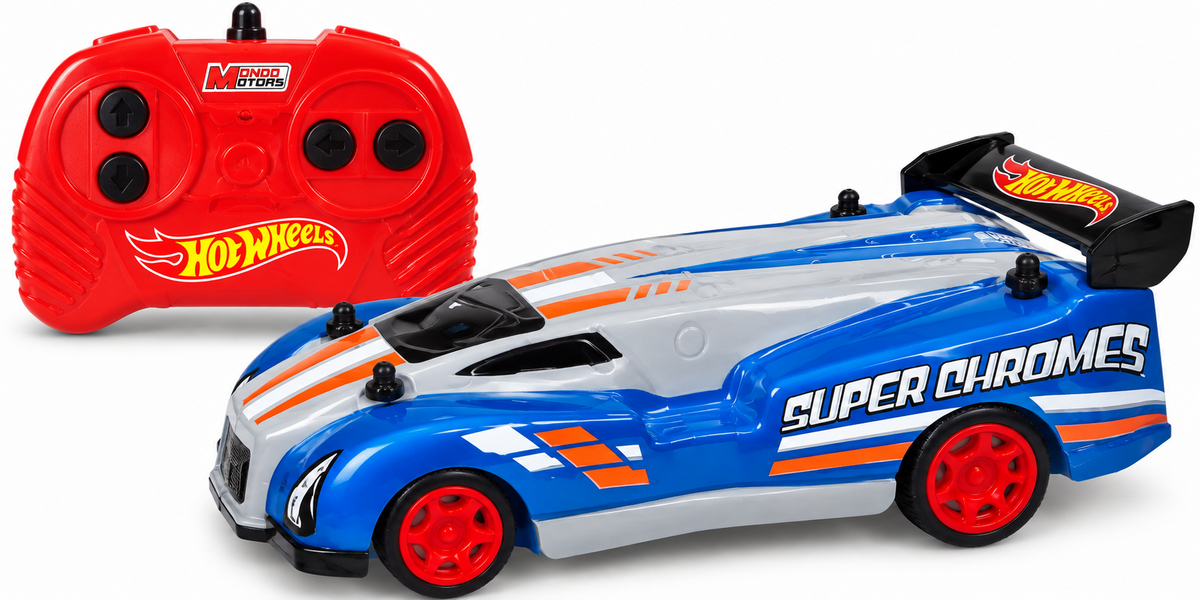 MASINUTA CU TELECOMANDA HOTWEELS,1:28,RACE TEAM,ALBASTRA