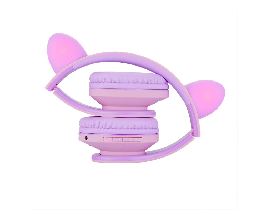 Casti Over-ear POWERLOCUS KidsCat, wireless, Multicolor