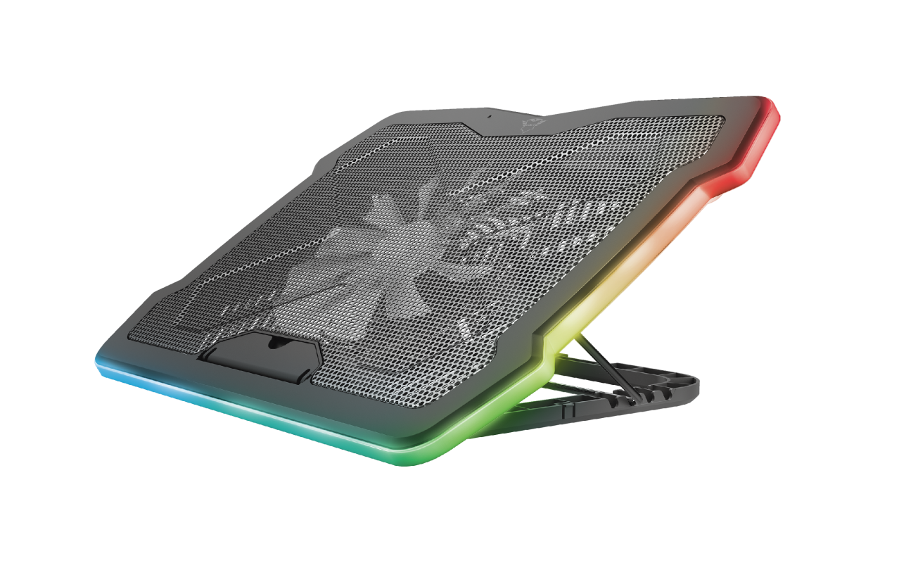 Stand racire Laptop Trust GXT 1126 Aura Multicolour-illuminated, negru