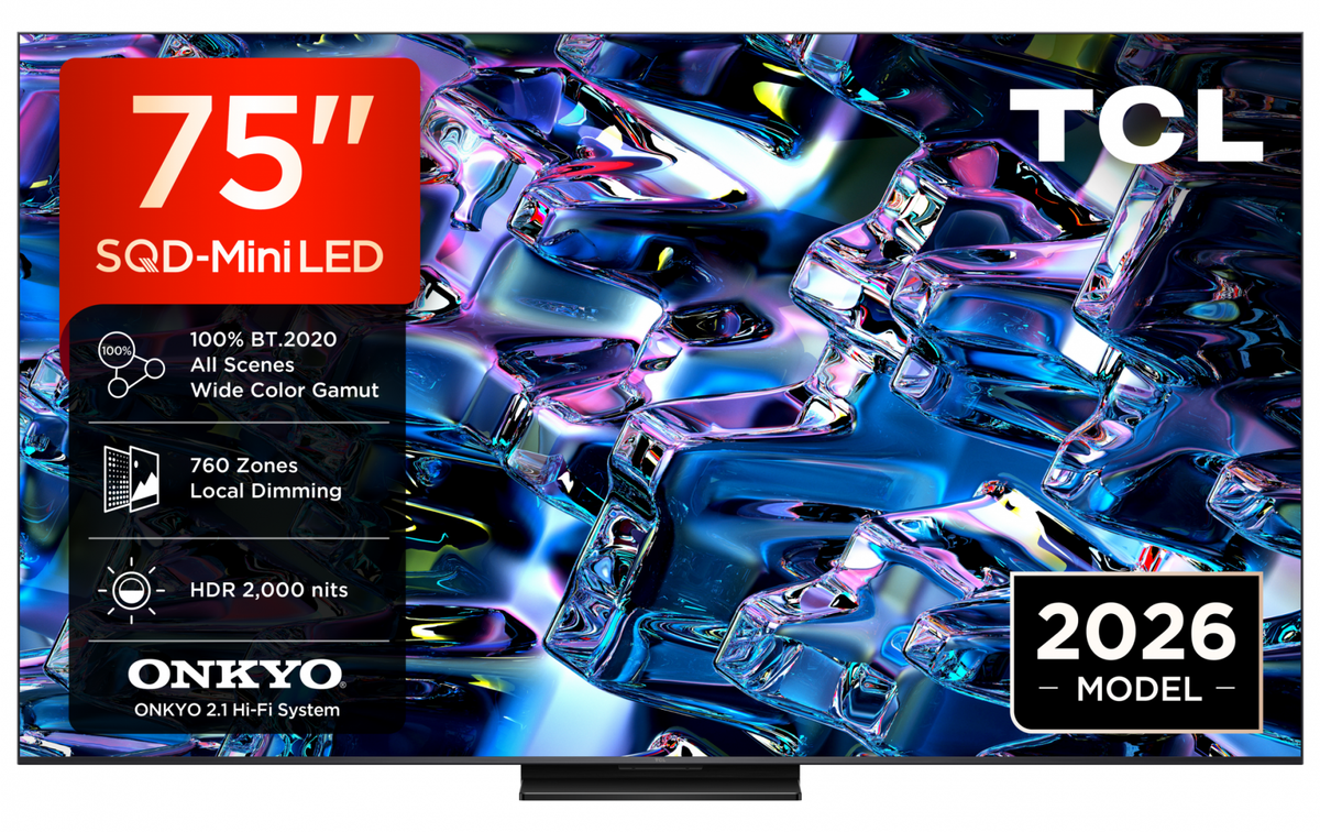 Televizor TCL SQD-MiniLED 75MSQLED80L, 189 cm, Smart Google TV, 4K, Onkyo (Model 2026)