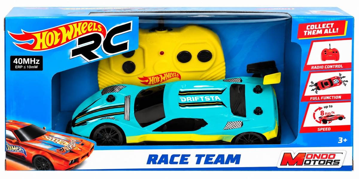 MASINUTA CU TELECOMANDA HOTWHEELS,1:28,RACE TEAM, VERDE