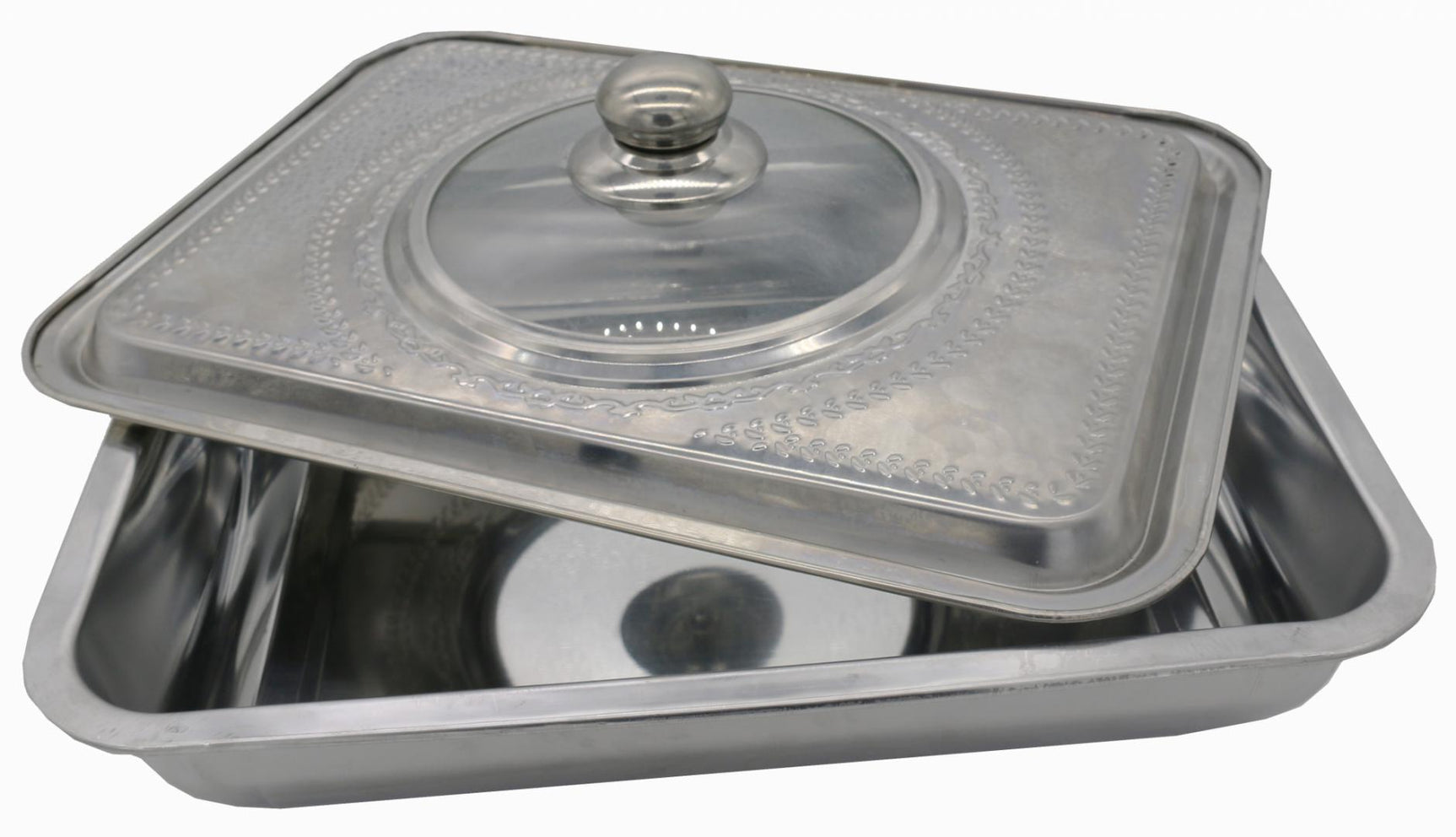 TAVA CUPTOR CU CAPAC, INOX ,35*26*7CM, VANORA HOME