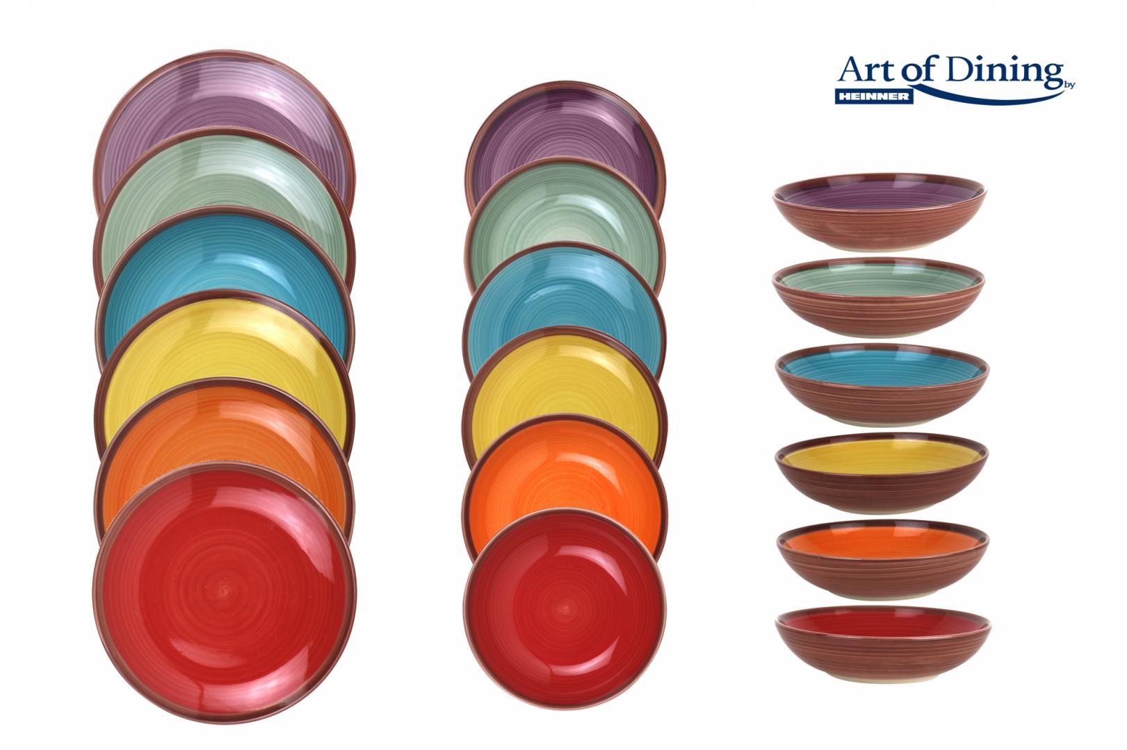SERVICIU MASA CERAMICA 18PCS, AQUARELLE, ART OF DINING BY HEINNER